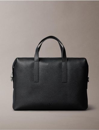 Calvin Klein Mens All Day Commuter Briefcase - Black