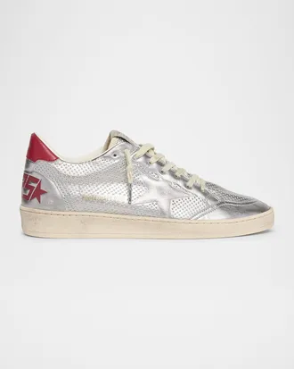 Golden Goose Men & apos;s Ball Star Metallic Low-Top Sneakers