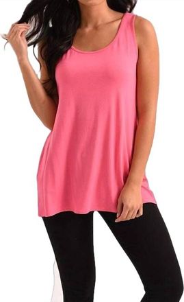 French Kyss French Kyss Long Tank Top In Fuchsia
