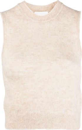 Isabel Marant Ametis knitted vest - women - Alpaca/Polyamide/Elastane - 34 - Neutrals