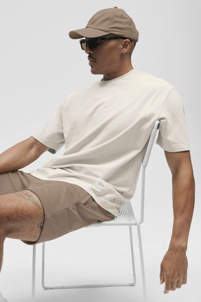 Alo | Double Take Short Sleeve Top in Bone, Size: Medium