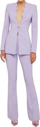 Genny Wijde Broek - Dames - Wijde Broeken - Paars - 2XS - Broeken
