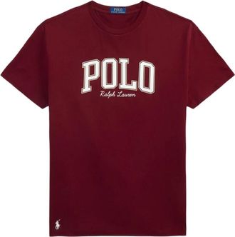 Polo Ralph Lauren Tops, Heren, Rood, XL, Katoen, Rode T-shirts en Polos met Crew Neck