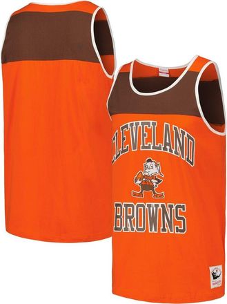 Mitchell & Ness Mens Mitchell & Ness Orange/Brown Cleveland Browns Heritage Colorblock Tank Top at Nordstrom, Size Medium