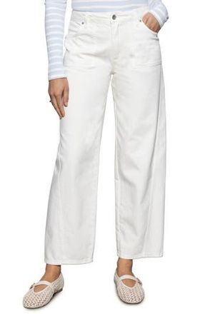 Sanctuary District High Waist Barrel Leg Ankle Jeans in Blcw at Nordstrom Rack, Size 29