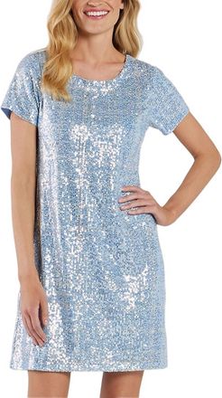 Jude Connally Ella Sequins Dress In Ice Blue