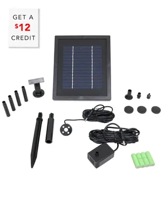 Sunnydaze Solar Pump And Panel Led Lift Fountain Kit With Battery 65 Gph 47-Inch With $12 Credit