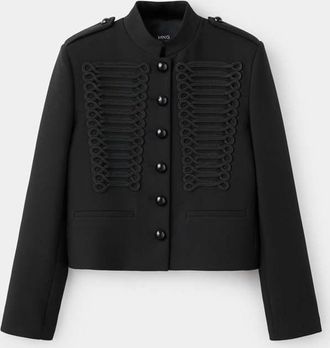 Mango Giacca collo fascia alamari nero - Donna - XXS - MANGO