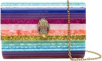 Kurt Geiger Clutch Party Eagle a righe - Rosa