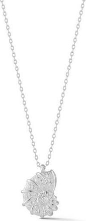 Glaze Jewelry Cubic Zirconia Shell Pendant Necklace in Silver at Nordstrom Rack