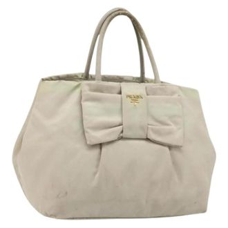 Prada Pre-owned Vintage Tote Bag - Dames - Vintage Handtas - Grijs - ONE Size - Leer - Vintage