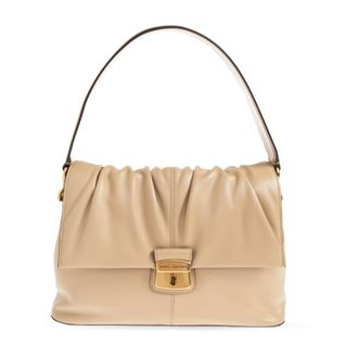 Marc Jacobs Cristina Schoudertas - Dames - Schoudertassen - Beige - ONE Size - Leer - Tassen