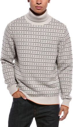 N.Peal N. PEAL Pattern Stitch 100% Cashmere Roll Neck Sweater