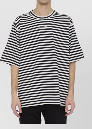 Dolce & Gabbana striped crewneck relaxed fit short-sleeved t-shirt