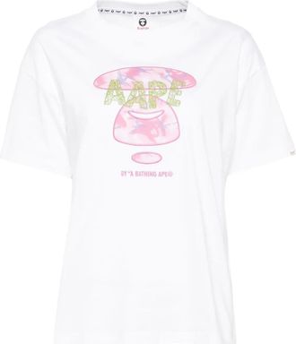 Aape By A Bathing Ape T-shirt con ricamo - Bianco