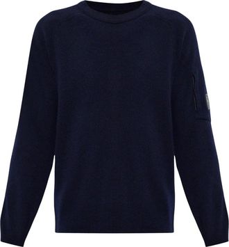 C.P. Company Maglione in lana con tasca sulla manica - - Knitwear - Uomo - Blu - S
