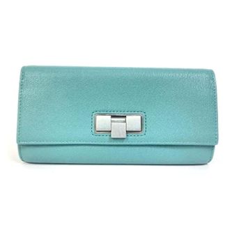 Bottega Veneta Pre-owned Wallets, female, Blue, Size: ONE SIZE Pre-owned Leather wallets