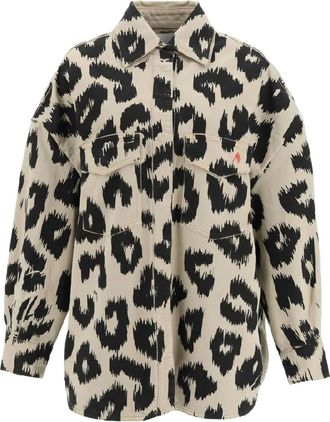 The Attico Giacca denim con stampa - Toni neutri