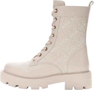 Guess Lace-up Boots, female, White, Size: 8 US Anfibio Yancee