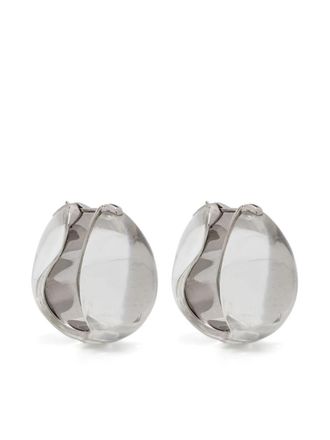Coperni logo earrings - White