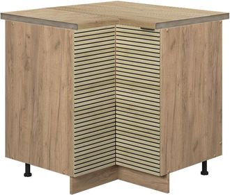 Vicco Muebles Bajos Rinconeros Fame-line, Panel De Roble, 80.5 Cm, Et Roble