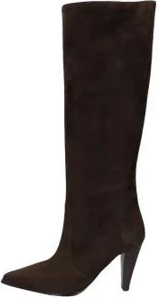 Notre-V Dames Laarzen 18992 - Dames - Laarzen met Hak - Bruin - 43 EU - Wol - Schoenen
