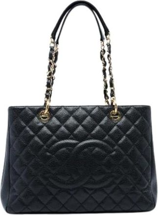 Chanel Pre-owned Grand Shopping Tote - Dames - Vintage Shopper - Zwart - ONE Size - Leer - Vintage