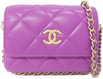 Chanel Pre-owned Mini Bags, female, Purple, Size: ONE SIZE Pre-owned Vintage Mini Bag