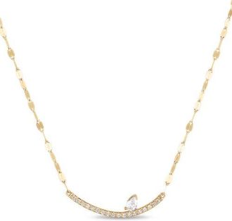 Lana Jewelry 14K Gold Curved Diamond Pendant Necklace in Yellow at Nordstrom, Size 18