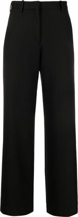 Maje high-waist flared trousers - women - Polyester/Wool/Viscose/Elastane/Cotton - 36 - Black