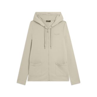 Freddy Felpa Cappuccio Zip con strass e inserto effetto seta