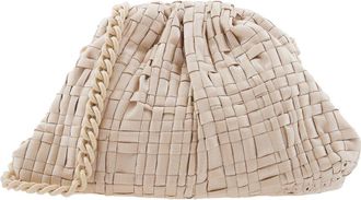 Maria La Rosa Ribbon Satin Gold Mini Game Clutch