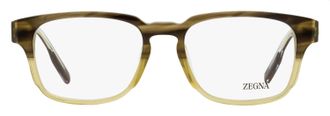 Ermenegildo Zegna EZ5262 Keyhole Bridge Rectangle Eyeglasses - Brown