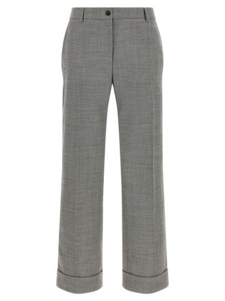 Alberto Biani Grey Flared Flat Front Pant