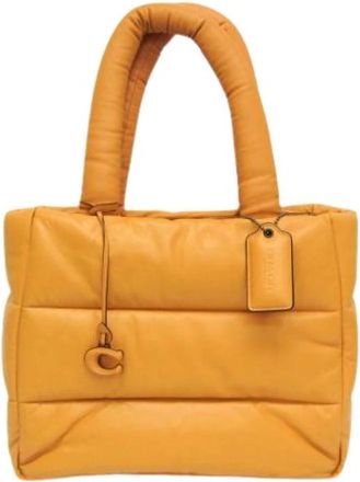 Coach Pre-owned Tote Bag - Dames - Vintage Shopper - Geel - ONE Size - Leer - Vintage