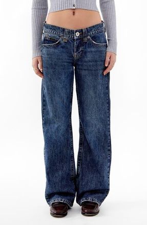 BDG Kayla Low Rise Wide Leg Jeans in Dark Vintage at Nordstrom, Size 34 32