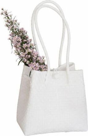 Pink Haley Darla Recycled Plastic Woven Tote in White at Nordstrom
