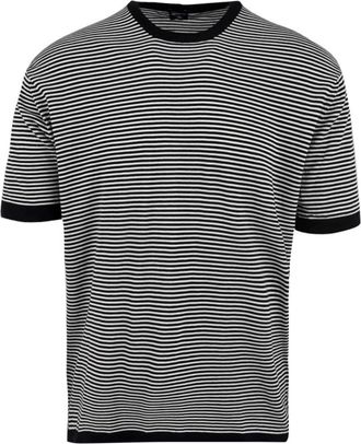 Drumohr Gestreept T-shirt voor Heren - Heren - T-shirts - Zwart - XL - Tops
