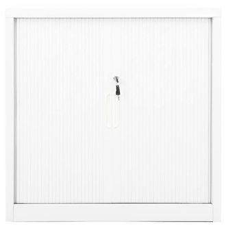 Berkfield Home Sliding Door Cabinet White 90x40x90 cm Steel | Size: 90 x 40 x 90 cm
