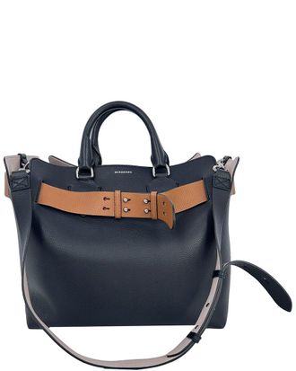 Burberry Black Leather Medium Marais Belt Tote