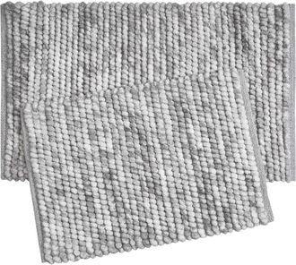 French Connection Space Dye Set of 2 Bath Mats in Grey at Nordstrom Rack