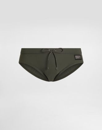 Dolce & Gabbana High-rise Swim Briefs - Man Beachwear Grey 3