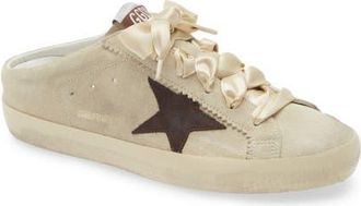 Golden Goose Super-Star Sabot Mule Sneaker in Beige/Brown at Nordstrom, Size 10Us