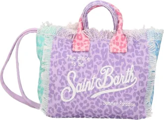 MC2 Saint Barth Pastel Leopard Print Rectangular Tote Bag
