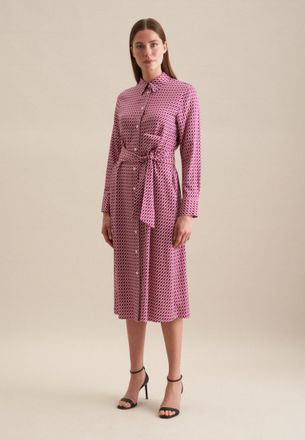 Seidensticker Sommerkleid SEIDENSTICKER Schwarze Rose, Damen, Gr. XL42, Normalgr&ouml;ssen, pink, 100% Viskose, bedruckt, regular fit, Kleider Sommerkleid, 1/1 Kragen Dr