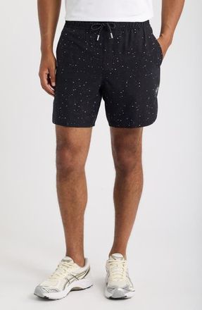 Legends Luka 7-Inch Lined Performance Shorts in Black-White Splatter at Nordstrom, Size Xx-Large