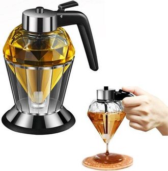 OEM 1 Unidad, Dispensador De Miel, Dispensador De Miel De Vidrio, Antideslizante, F&aacute;cil Vertido De Aceite, 200 Ml, Apto Para Miel, Jarabe, Mermelada