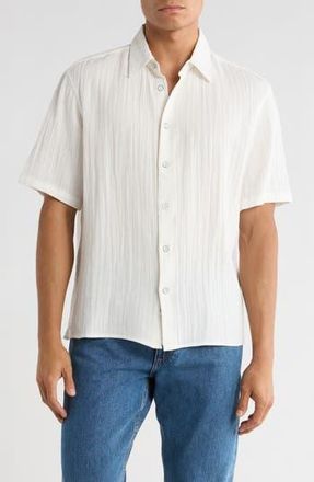 Rag & Bone Danny Cotton Gauze Button-Up Shirt in Marshmallow at Nordstrom Rack, Size Xx-Large