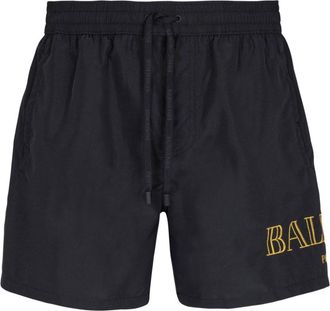 Balmain Costume da bagno con ricamo - Blu