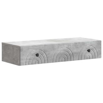 vidaXL Mesa Lateral Montada En La Pared Gris Hormig&oacute;n Vidaxl